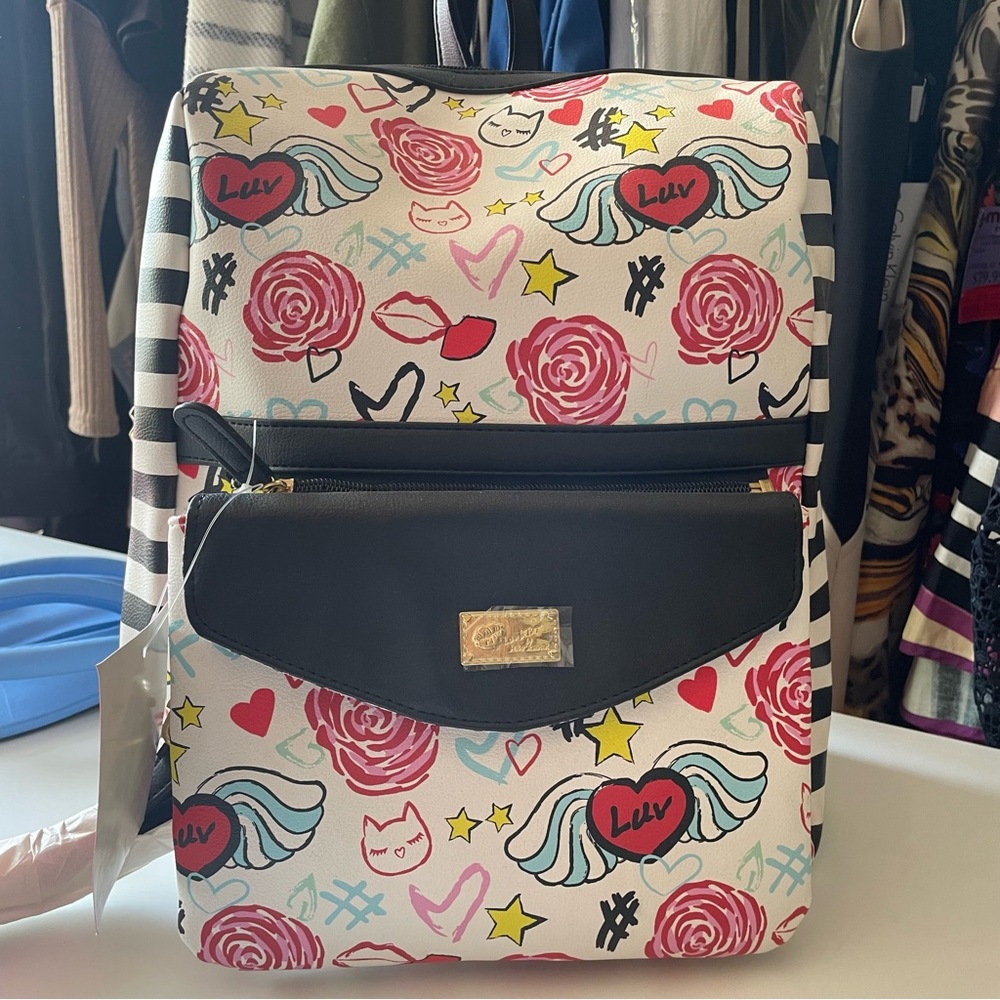 BETSEY JOHNSON Backpack with Matching Crossbody bag